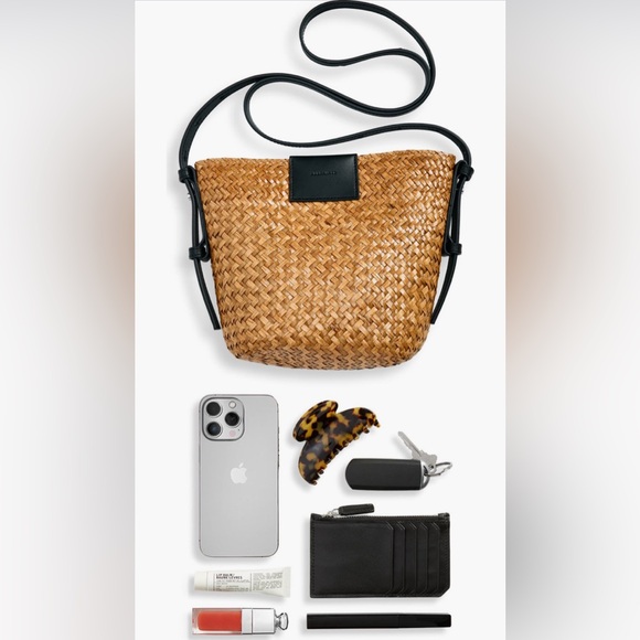 All Saints Ebro Straw Crossbody Bag - Picture 5 of 12